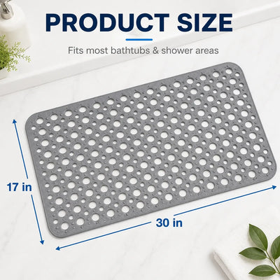 Shower Safety Mat Non-Slip Suction Cups Drainage Holes