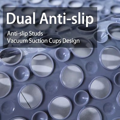 Shower Safety Mat Non-Slip Suction Cups Drainage Holes
