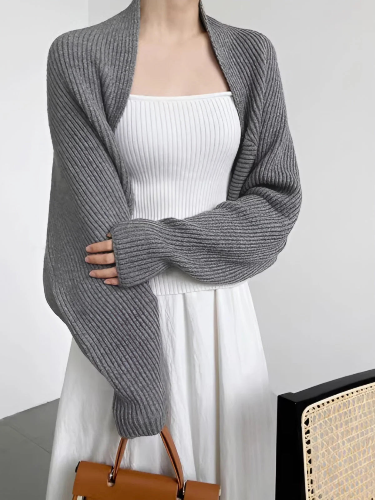 Shrug Cardigan Shift Fit Viscose Blend