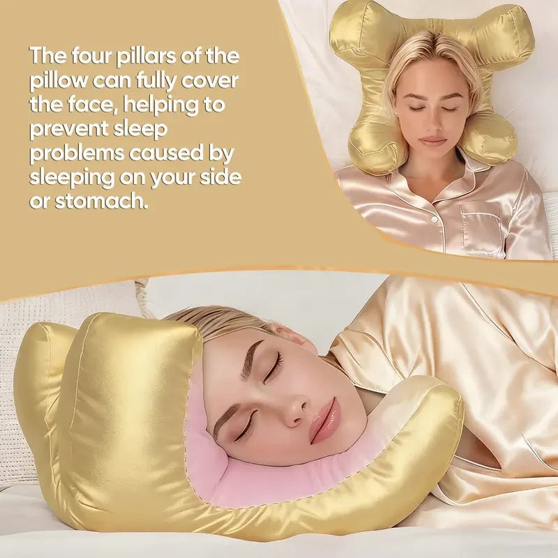 Side Sleeper Pillow Four-Section Raised Frame Machine-Washable Cover