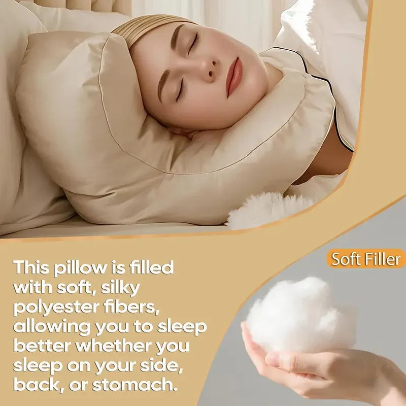Side Sleeper Pillow Four-Section Raised Frame Machine-Washable Cover