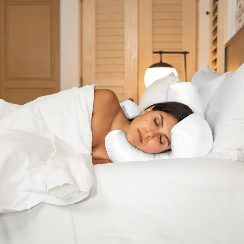 Side Sleeper Pillow Four-Section Raised Frame Machine-Washable Cover