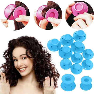 Silicone Hair Curlers Heat-Free Medical-Grade Hypoallergenic 10-Pack