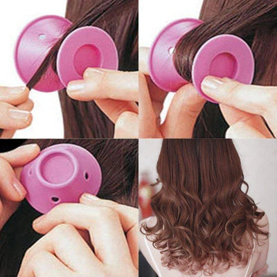 Silicone Hair Curlers Heat-Free Medical-Grade Hypoallergenic 10-Pack
