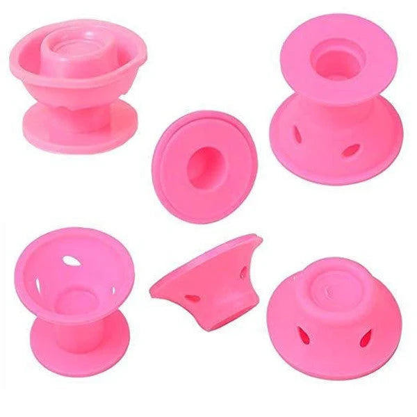 Silicone Hair Curlers Heat-Free Medical-Grade Hypoallergenic 10-Pack