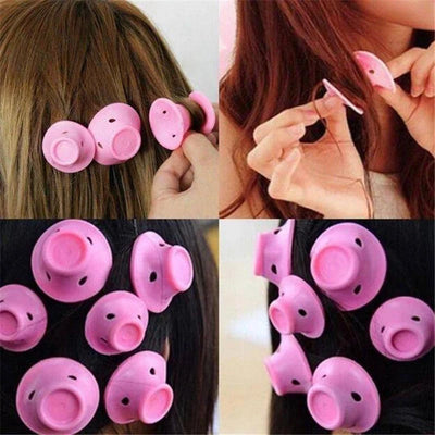 Silicone Hair Curlers Heat-Free Medical-Grade Hypoallergenic 10-Pack