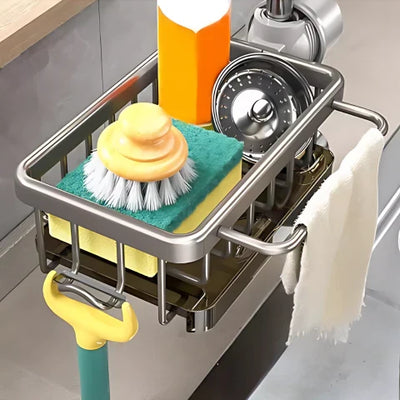 Sink Drain Rack Space-Saving Quick-Drying Aluminum