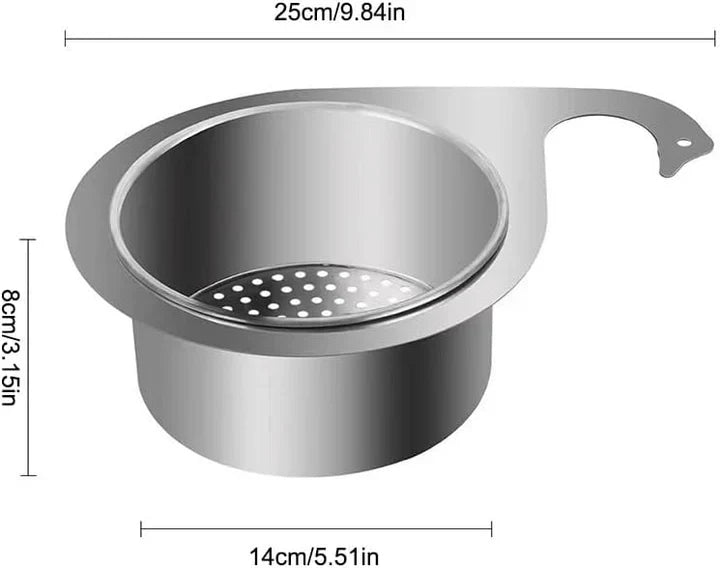 Sink Strainer Basket Removable Food Scrap Catcher