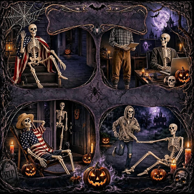 Skeleton Decoration 36-Inch Poseable Weather-Resistant