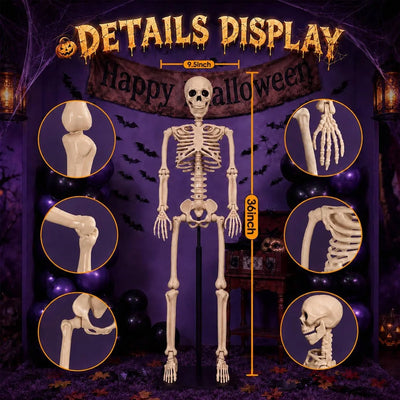 Skeleton Decoration 36-Inch Poseable Weather-Resistant