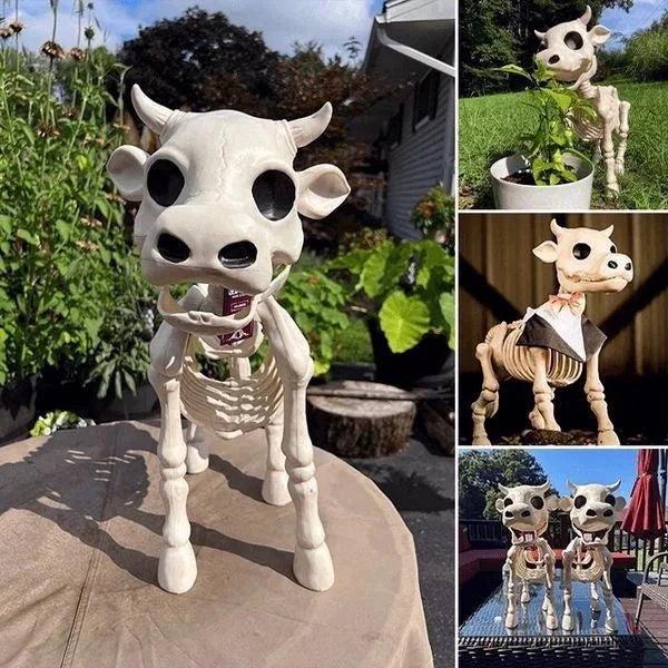 Skeleton Farm Animal Decoration Weather-Resistant Resin Carved Bone Details