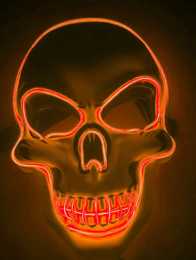 Skeleton Mask 10-Color LED 4 Lighting Modes Comfortable Fit