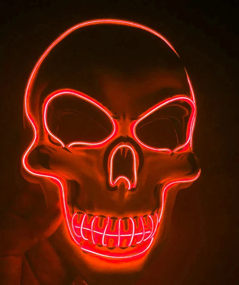Skeleton Mask 10-Color LED 4 Lighting Modes Comfortable Fit