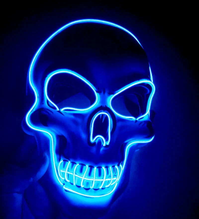 Skeleton Mask 10-Color LED 4 Lighting Modes Comfortable Fit