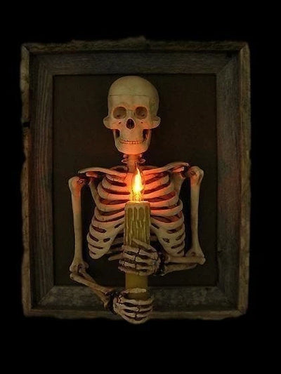 Skeleton Wall Art Life-Size 3D Flicker Light