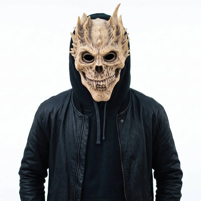 Skull Mask Full Head Latex Weathered Bone Design