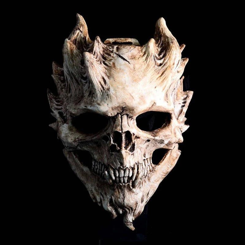 Skull Mask Full Head Latex Weathered Bone Design
