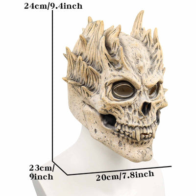 Skull Mask Full Head Latex Weathered Bone Design