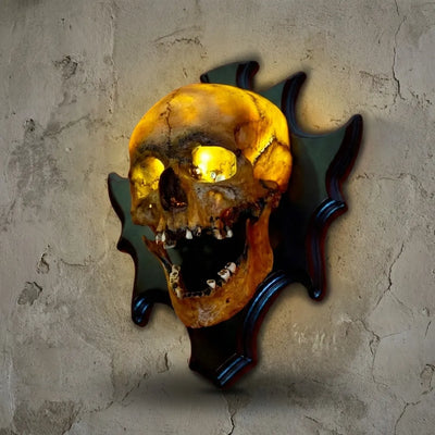 Skull Nightlight Sculpted Resin Warm LED & Integrated Sound