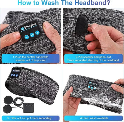 Sleep Headband Bluetooth Noise-Cancelling Breathable Cotton