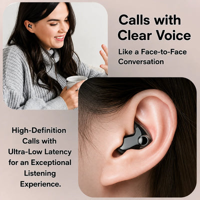 Sleep Headphones Ultra-Flat In-Ear Bluetooth Charging Case Included
