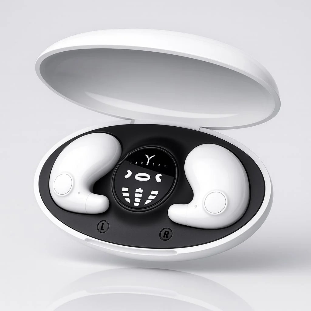 Sleep Headphones Ultra-Flat In-Ear Bluetooth Charging Case Included