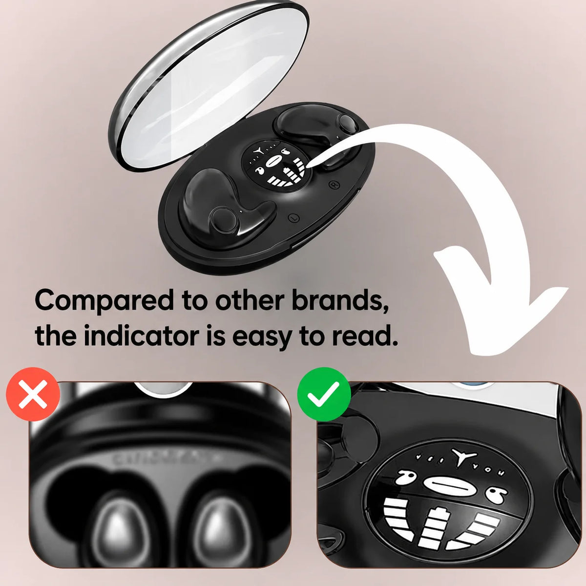 Sleep Headphones Ultra-Flat In-Ear Bluetooth Charging Case Included
