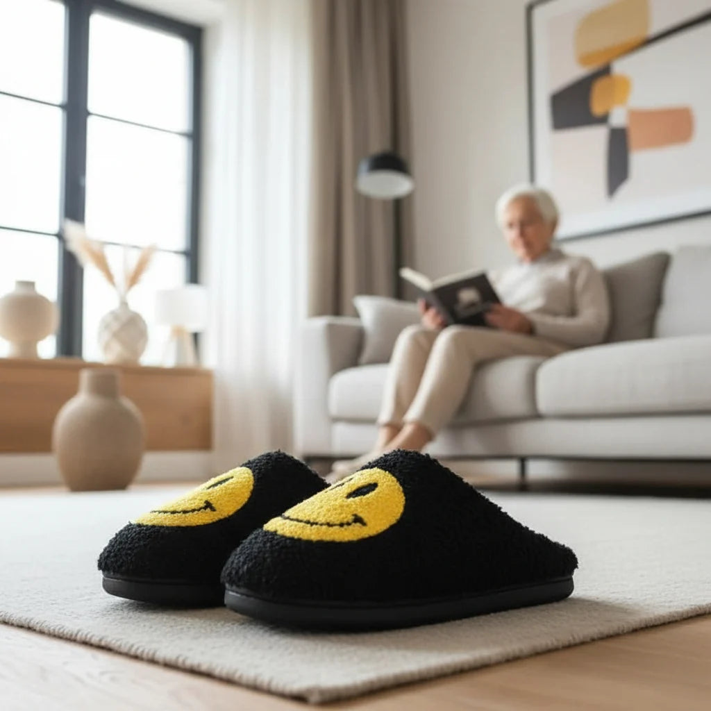 Slippers Faux Sherpa Lined Thick Silicone Sole