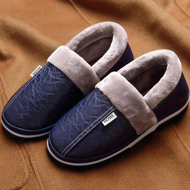 Slippers Plush Lined Cushioned EVA Sole Slip-On Design