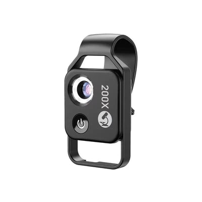 Smartphone Microscope Lens 200X Optical Glass Clip-On