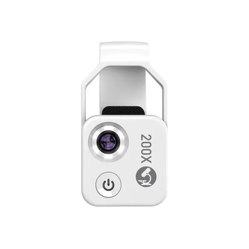 Smartphone Microscope Lens 200X Optical Glass Clip-On