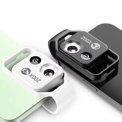 Smartphone Microscope Lens 200X Optical Glass Clip-On