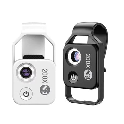Smartphone Microscope Lens 200X Optical Glass Clip-On
