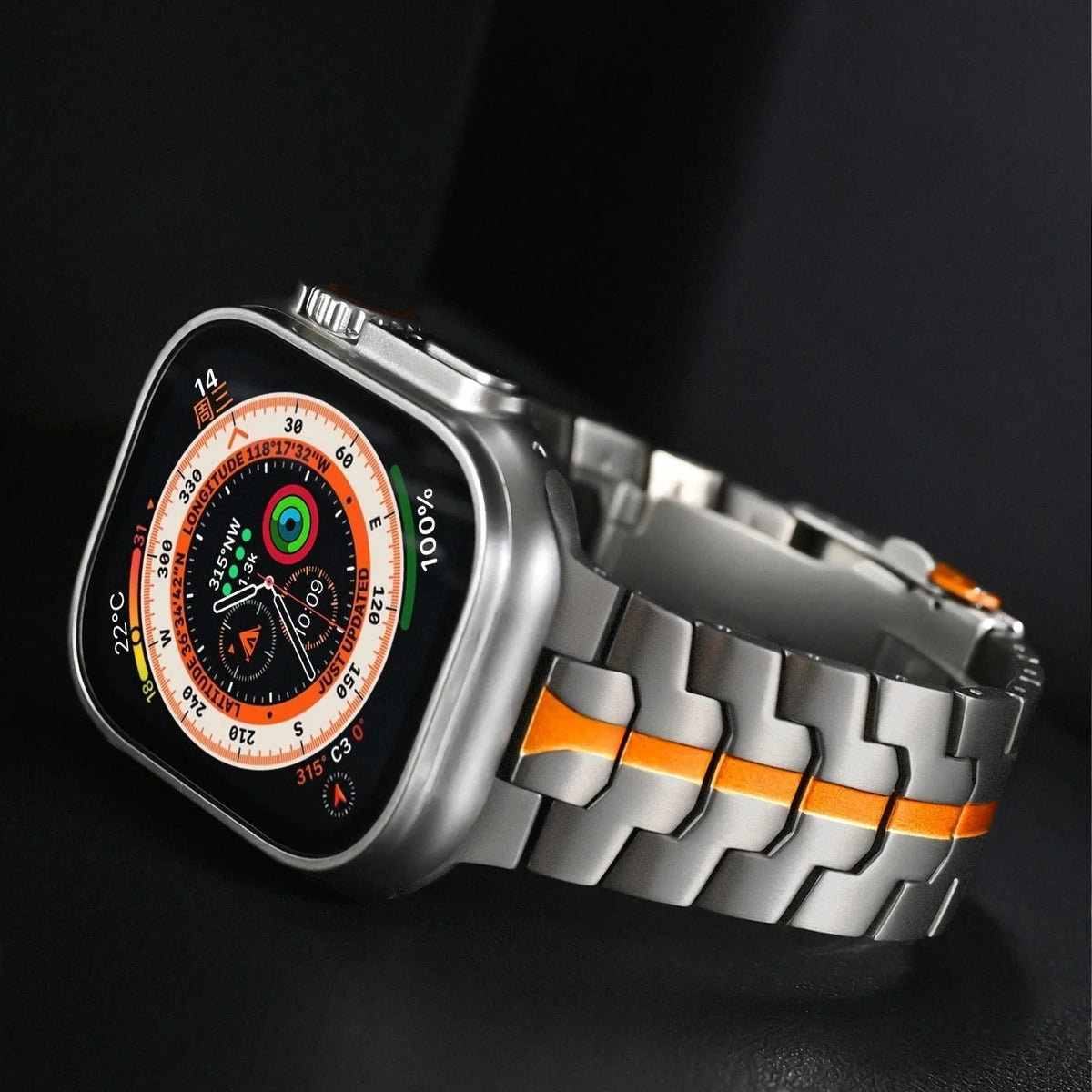 Smartwatch Band Titanium Hypoallergenic Clasp Quick Release