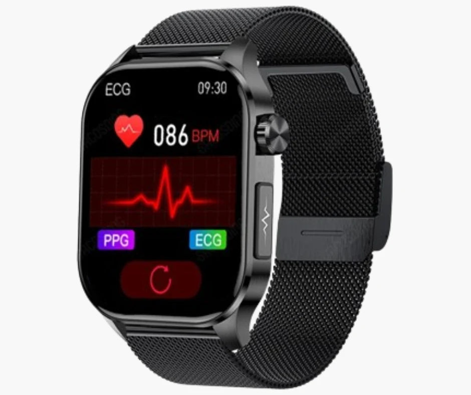 Smartwatch Blood Sugar Tracking Laser Sensor App Connected