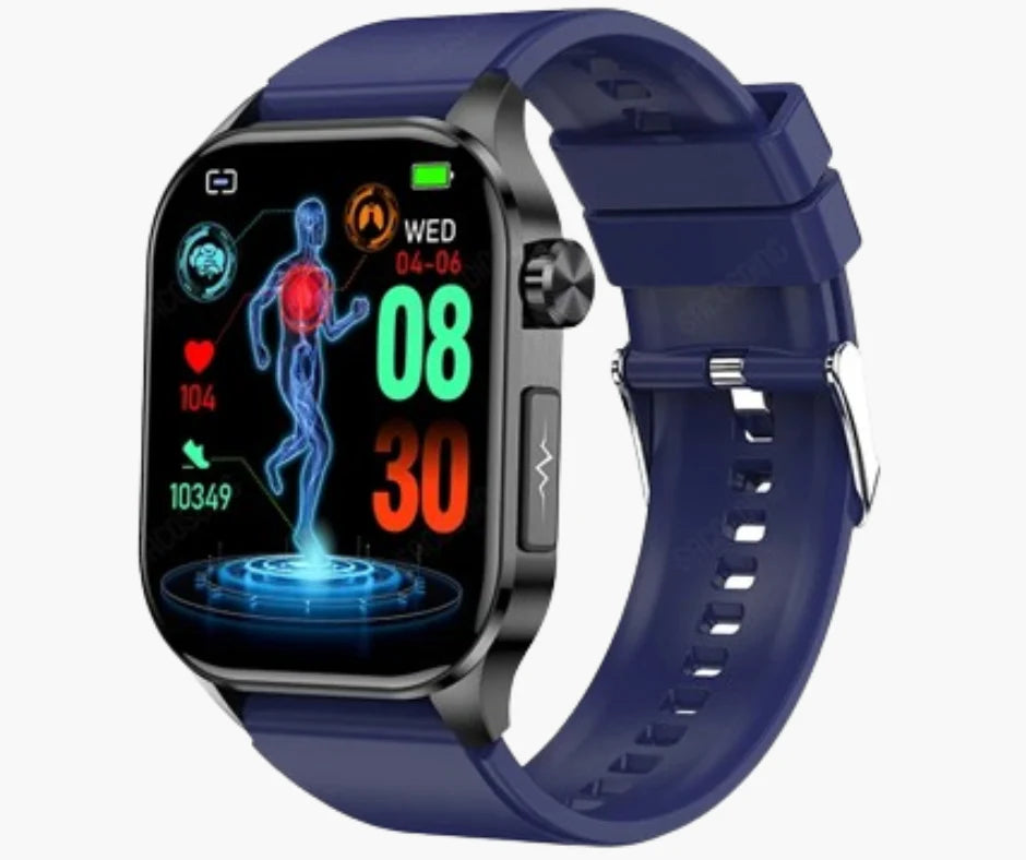 Smartwatch Blood Sugar Tracking Laser Sensor App Connected