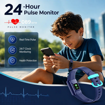 Smartwatch For Kids Color Display Heart Rate & Step Tracker
