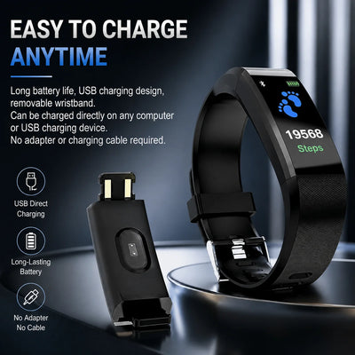 Smartwatch Large Color Screen Step & Heart Monitor