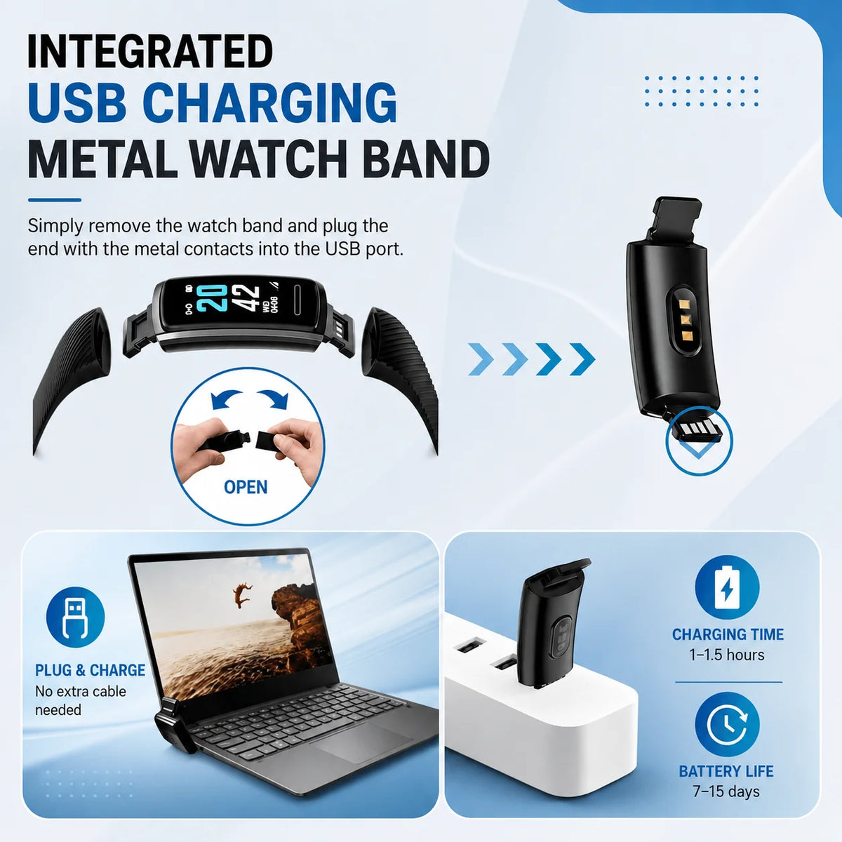 Smartwatch Large Color Screen Step & Heart Monitor