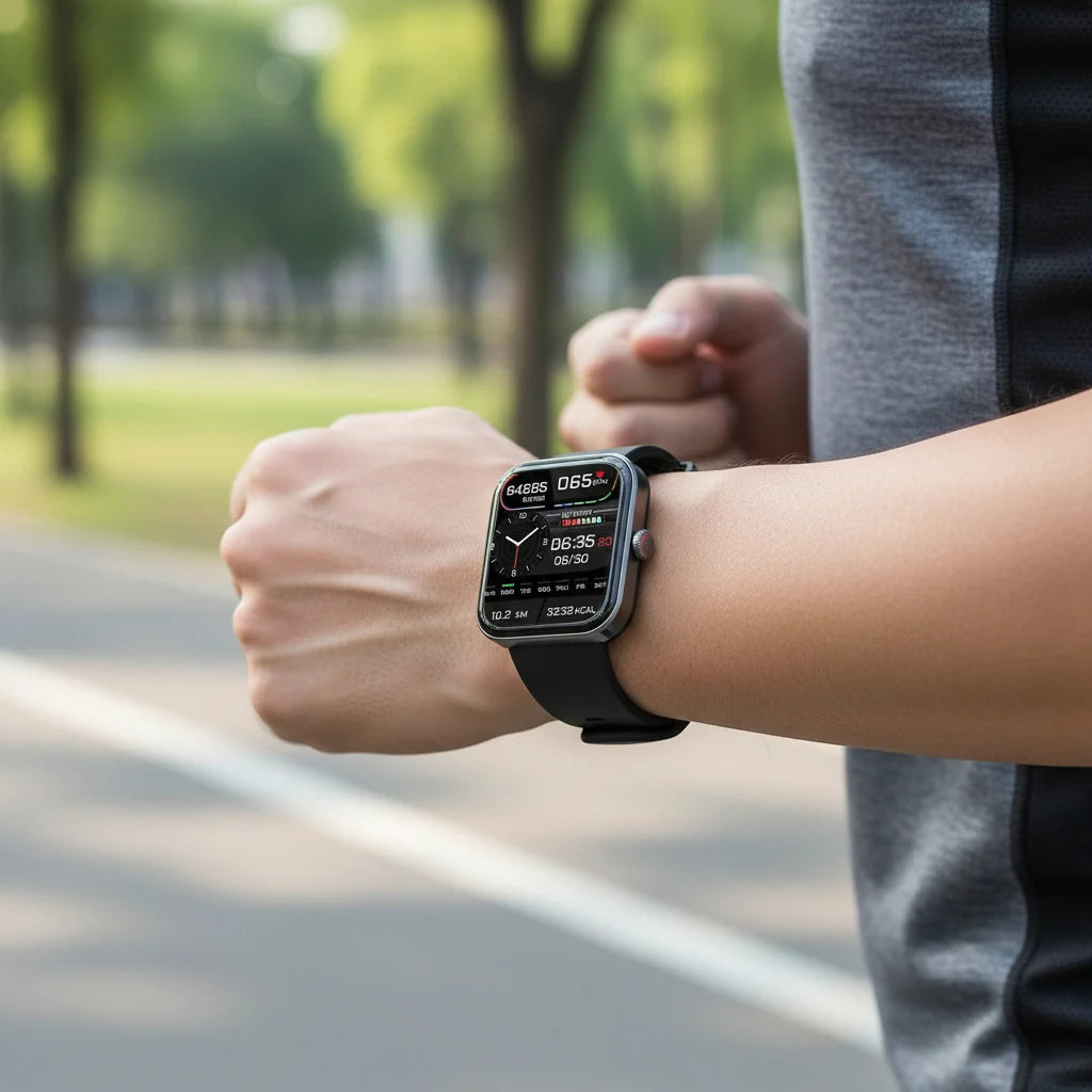 Smartwatch Non-Invasive Glucose Trends Heart Rate & Sleep Tracking