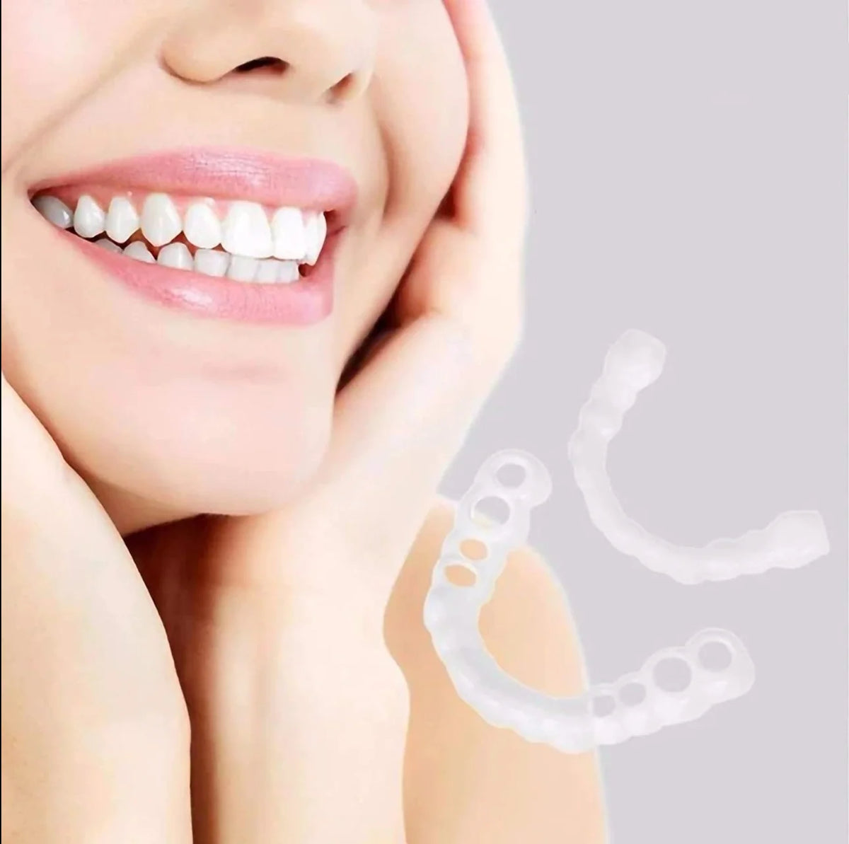 Snap-On Dentures Flexible Fit Natural Shade No Adhesive
