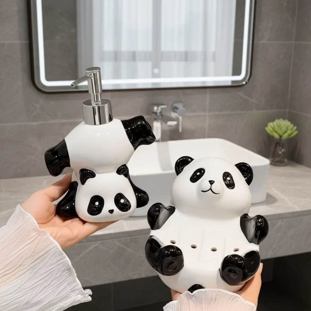 Soap Dispenser Panda-Shaped Ceramic‌న్