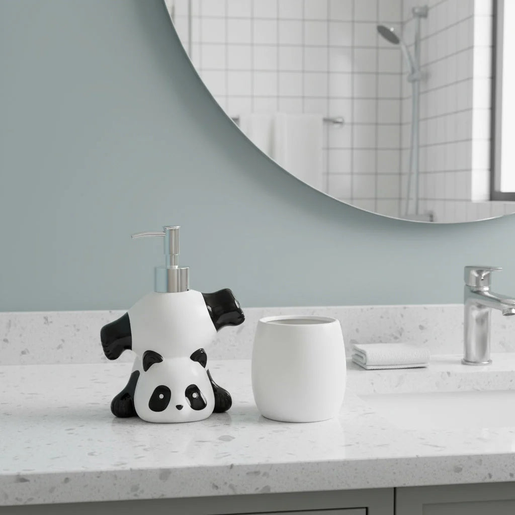 Soap Dispenser Panda-Shaped Ceramic‌న్