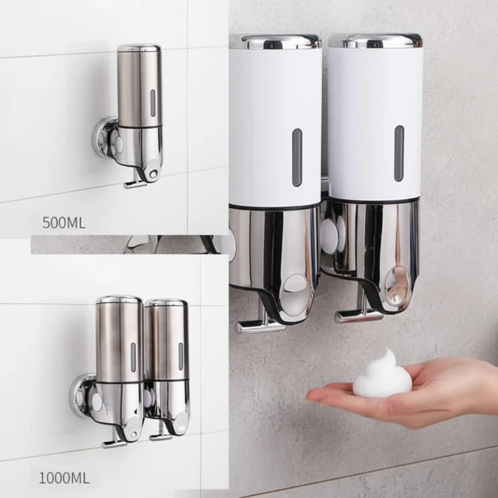 Soap Dispenser Wall-Mounted Stainless Steel Space-Saving