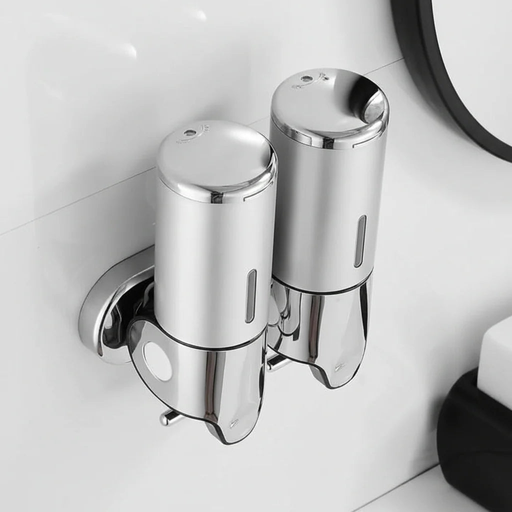 Soap Dispenser Wall-Mounted Stainless Steel Space-Saving