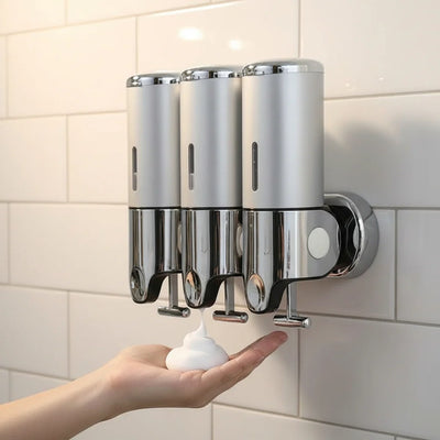 Soap Dispenser Wall-Mounted Stainless Steel Space-Saving