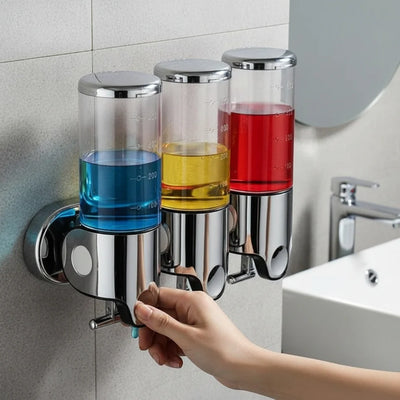 Soap Dispenser Wall-Mounted Stainless Steel Space-Saving