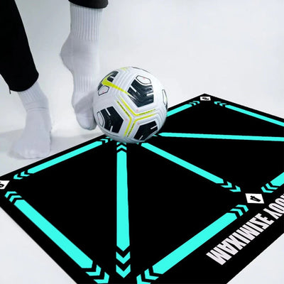 Soccer Training Mat Numbered Grid & 18-Inch Elastic Cord