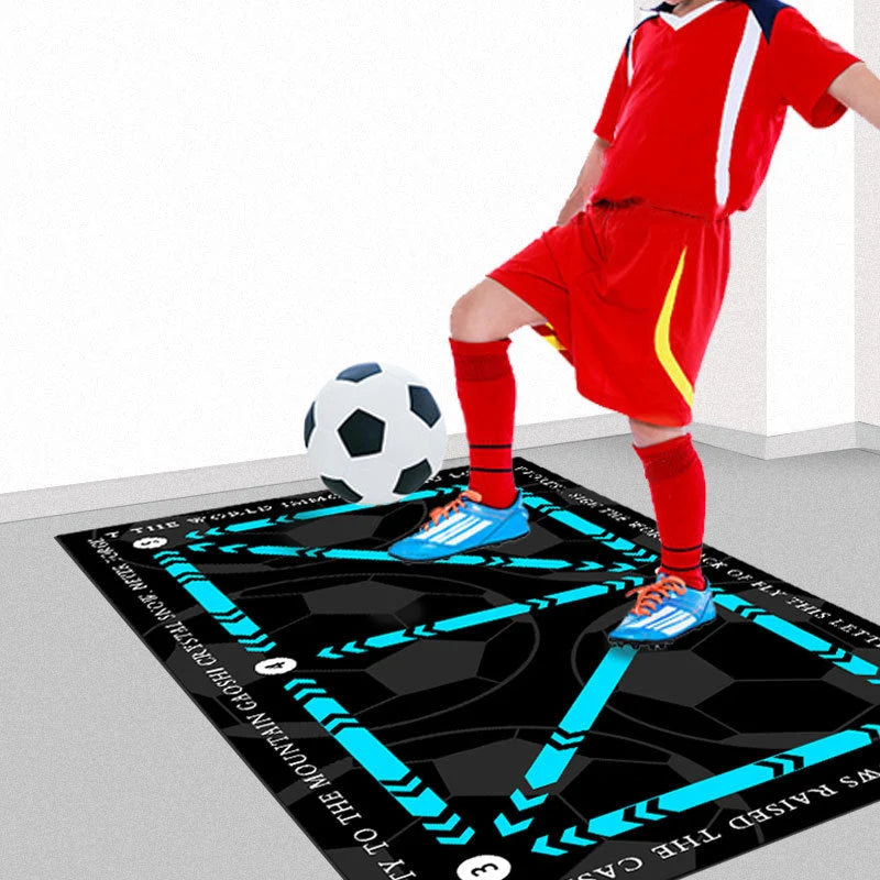 Soccer Training Mat Numbered Grid & 18-Inch Elastic Cord