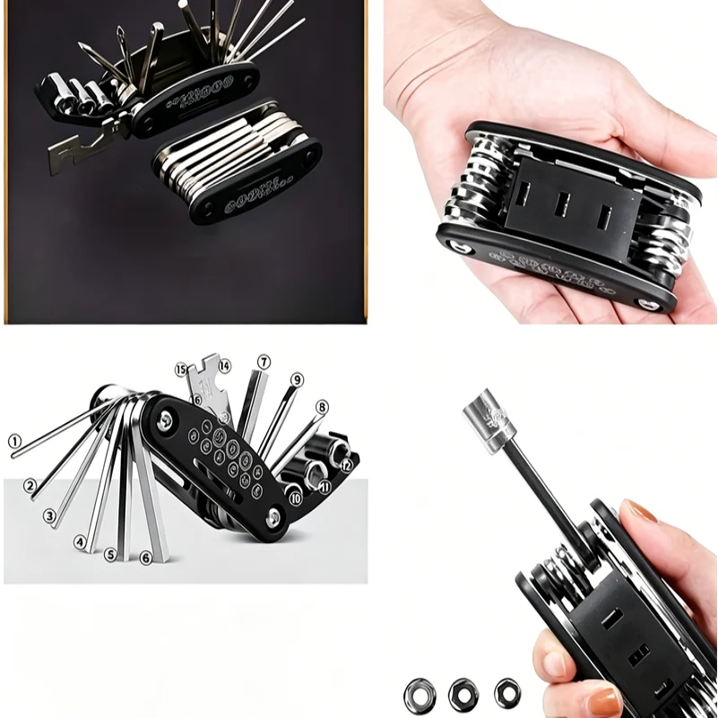 Socket Wrench 16-in-1 Rotating Head Non-Slip Grip